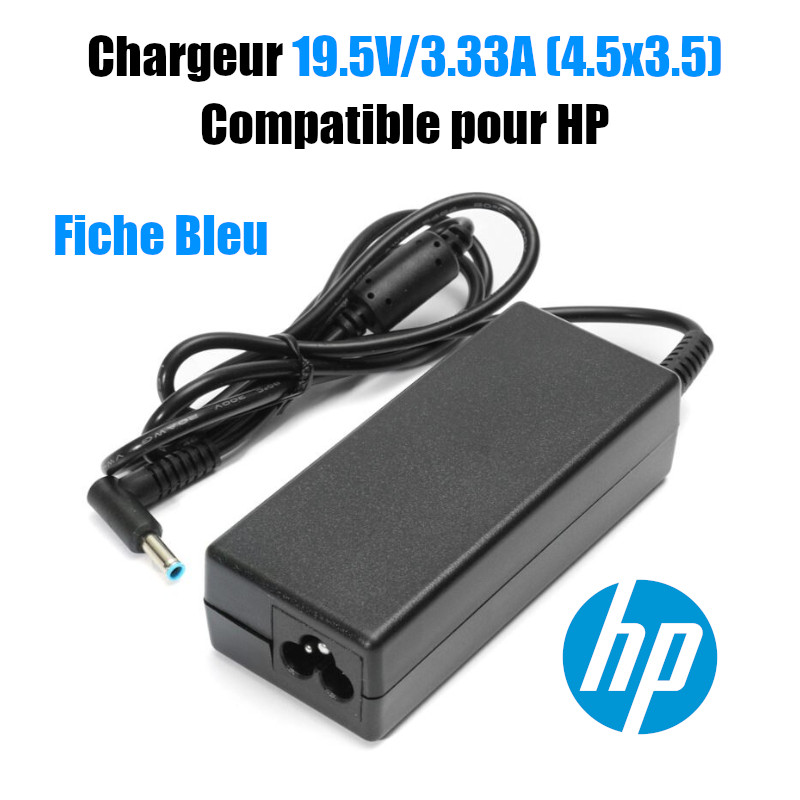 CHARGEUR HP BOUT BLEU